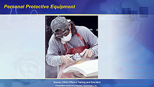 OSHA General Industry: Personal Protective Equipment thumbnails on a slider