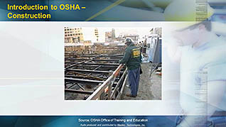 OSHA Construction: Introduction to OSHA thumbnails on a slider