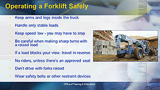 OSHA Construction: Safe Materials Handling thumbnails on a slider