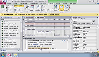 Microsoft Access 2010: Customizing Reports thumbnails on a slider
