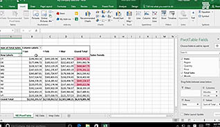Microsoft Excel 2016 Level 3.5: Creating Sparklines and Mapping Data thumbnails on a slider