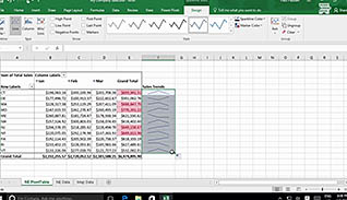 Microsoft Excel 2016 Level 3.5: Creating Sparklines and Mapping Data thumbnails on a slider