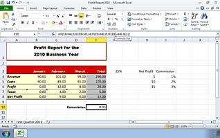Microsoft Excel 2010: Calculating Data with Advanced Formulas thumbnails on a slider