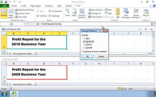 Microsoft Excel 2010: Managing an Excel Workbook thumbnails on a slider