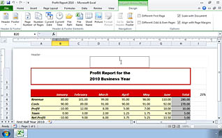 Microsoft Excel 2010: Printing Excel Workbooks thumbnails on a slider