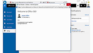 Microsoft Office 365: First Steps thumbnails on a slider