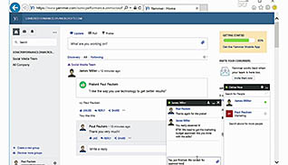 Microsoft Office 365: Yammer thumbnails on a slider