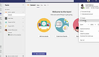 Microsoft Teams 2021: Getting Started thumbnails on a slider