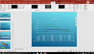 Microsoft PowerPoint 2016 Level 1.7: Adding Charts to Your Presentation thumbnails on a slider
