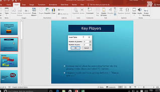 Microsoft PowerPoint 2016 Level 1.6: Adding Tables to Your Presentation thumbnails on a slider