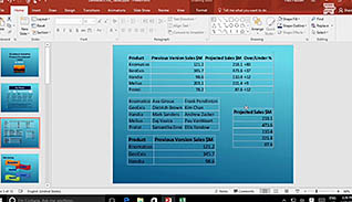Microsoft PowerPoint 2016 Level 1.6: Adding Tables to Your Presentation thumbnails on a slider
