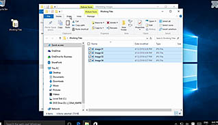 Using Windows 10: Managing Files and Folders thumbnails on a slider