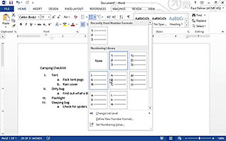 Microsoft Word 2013: Formatting Text and Paragraphs thumbnails on a slider