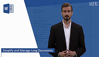 Microsoft Word 2016 Level 2.6: Simplifying and Managing Long Documents thumbnails on a slider