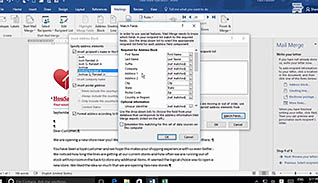 Microsoft Word 2016 Level 2.7: Using Mail Merge to Create Letters, Envelopes and Labels thumbnails on a slider