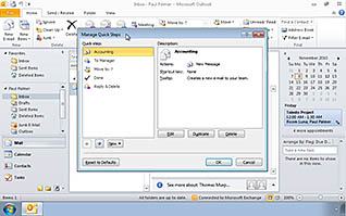 Microsoft Office 2010 and Windows 7: What’s New in Outlook 2010? thumbnails on a slider