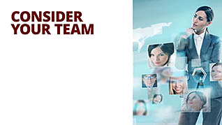 Form Your Virtual Team thumbnails on a slider