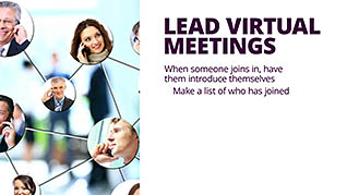 Lead Your Virtual Team thumbnails on a slider