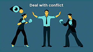 Becoming An Effective Manager: Conflict Resolution thumbnails on a slider