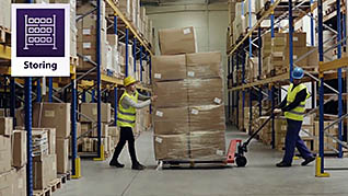 Supply Chain: Warehousing thumbnails on a slider